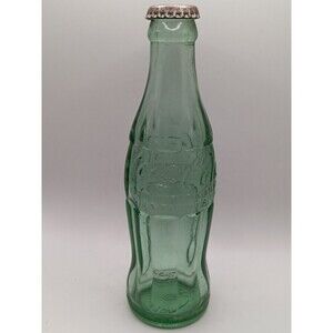 Vintage Coca Cola 6 1/2 oz. Green Glass Bottle Wilmington De W/ Corked Cap 64-17